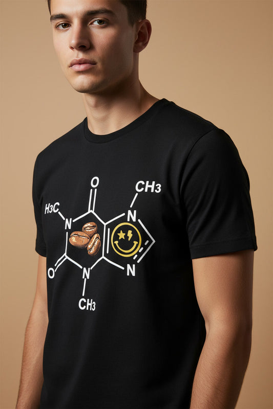 Caffeine Molecule Coffee Beans Nerdy Chemistry Smile
