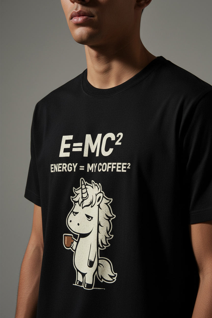 Energy My Coffee Squared Funny Unicorn Science Physics Humor