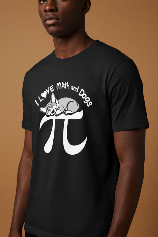 Funny I Love Math and Dogs Cute Pi Symbol Nerdy Design