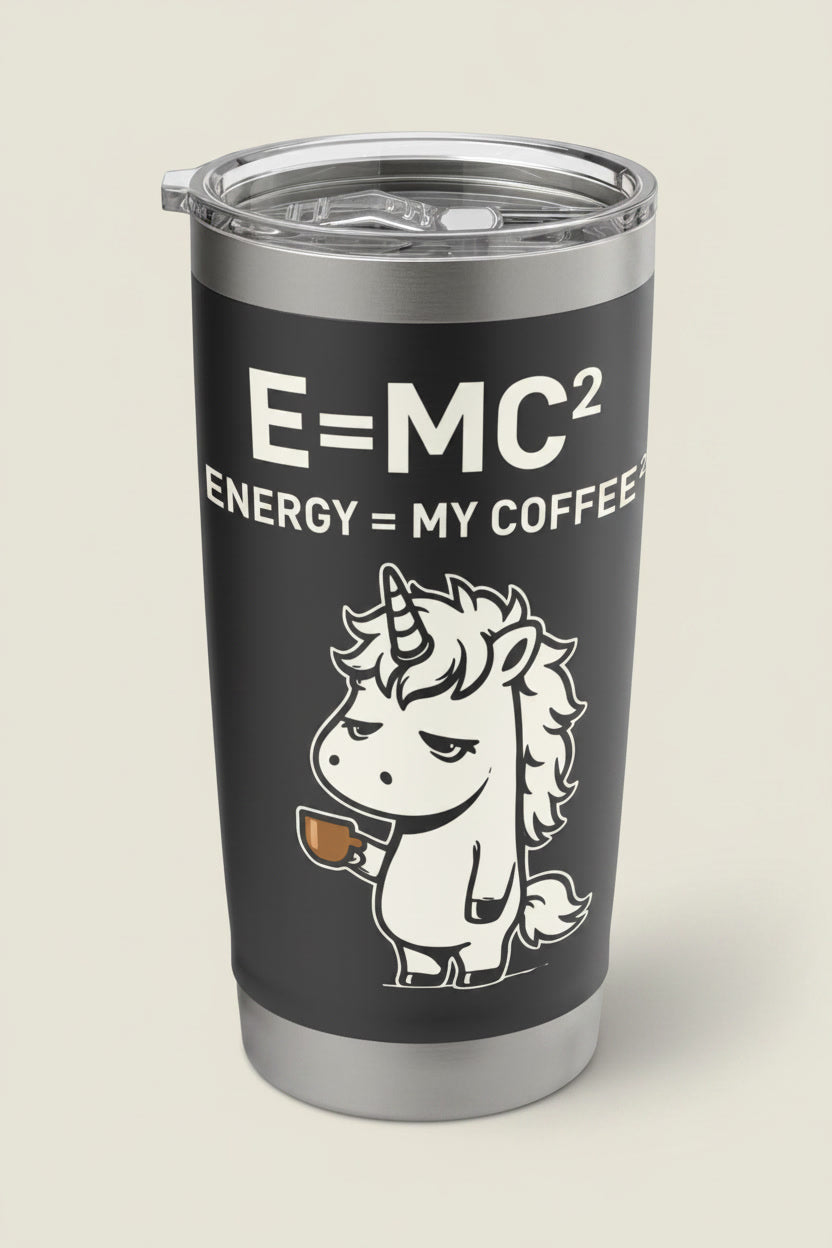Energy My Coffee Squared Funny Unicorn Science Physics Humor