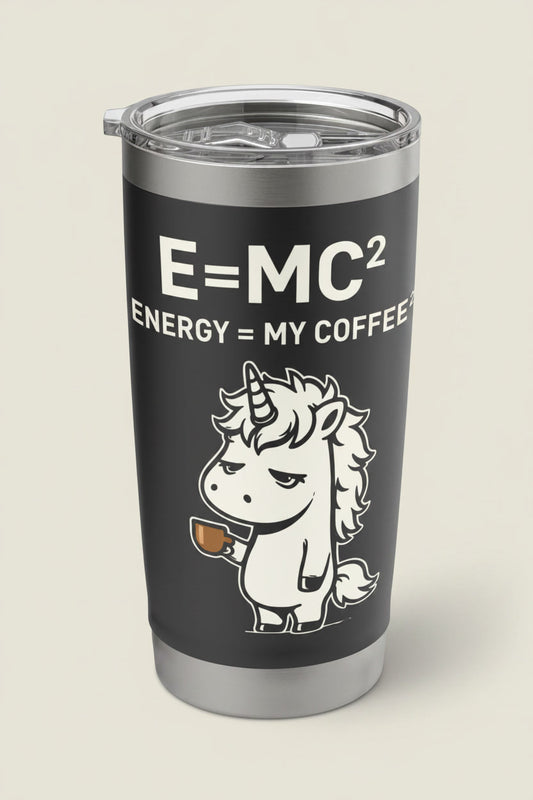Energy My Coffee Squared Funny Unicorn Science Physics Humor