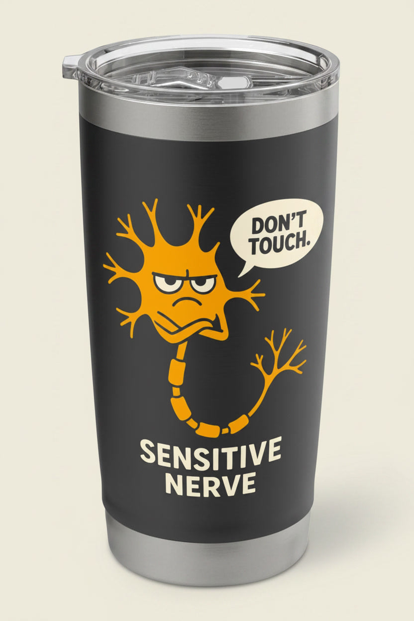 Don't Touch Sensitive Nerve Funny Neuroscience Biology Pun