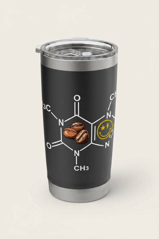 Caffeine Molecule Coffee Beans Nerdy Chemistry Smile