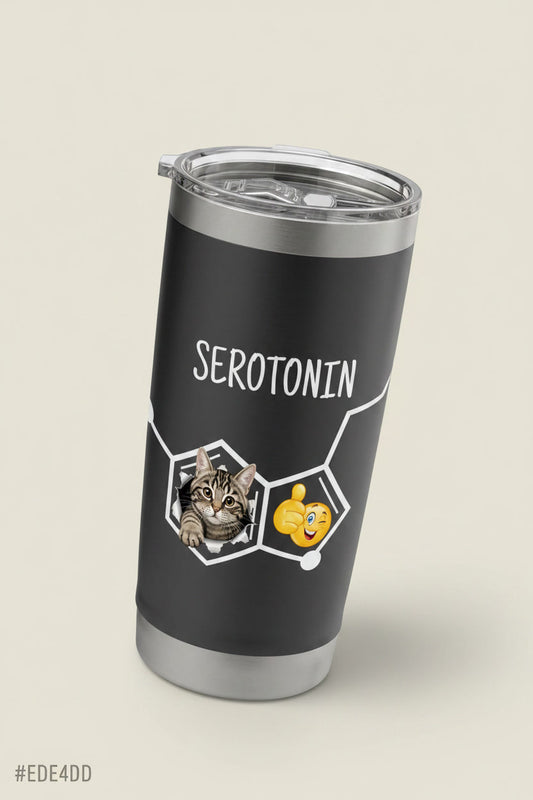 Funny Cat Serotonin Mental Health Science Humor Molecule