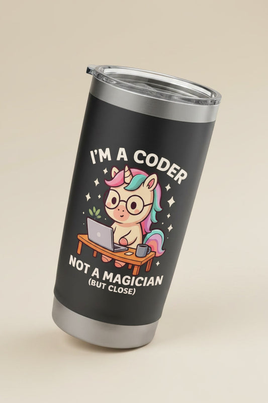 I'm A Coder Not A Magician Unicorn Funny Programmer Science