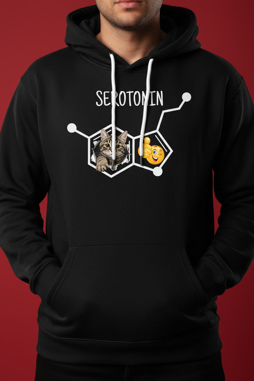Funny Cat Serotonin Mental Health Science Humor Molecule
