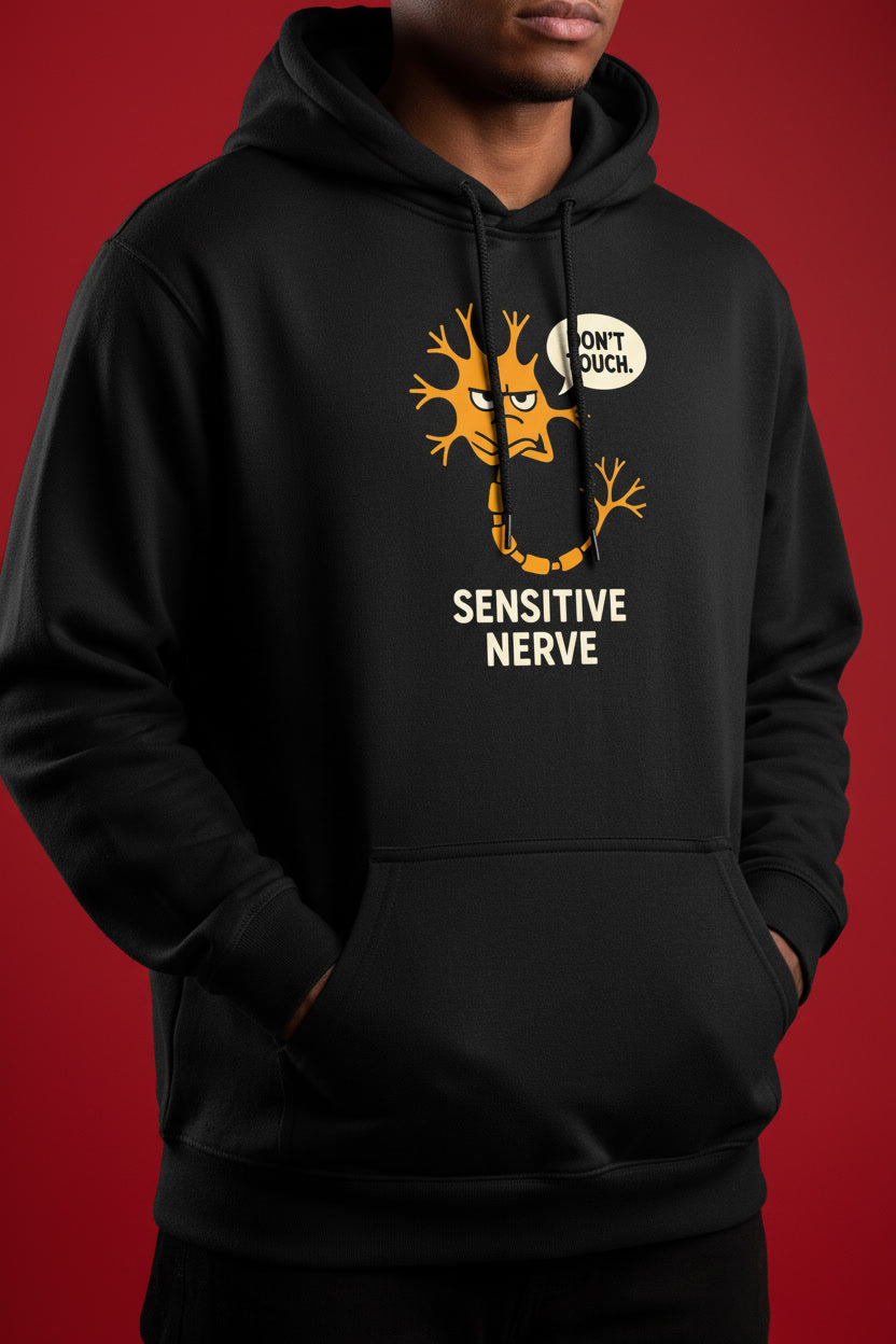 Don't Touch Sensitive Nerve Funny Neuroscience Biology Pun
