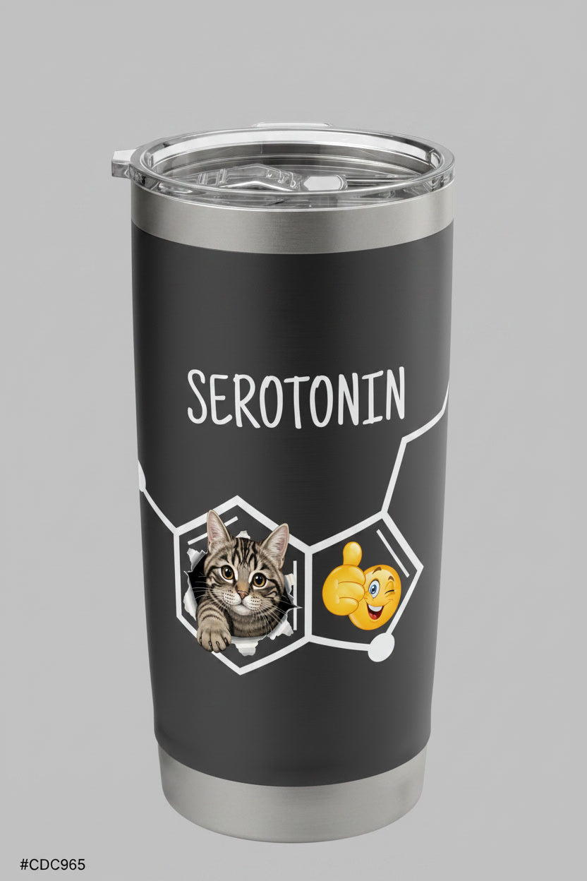 Funny Cat Serotonin Mental Health Science Humor Molecule