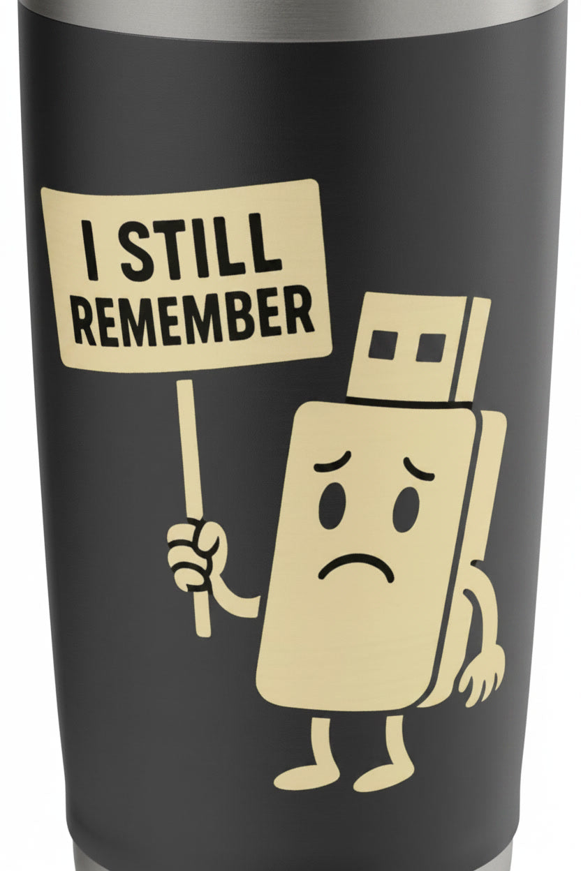 USB Memory Stick Funny Retro Tech Nerd Humor Digital Jokes