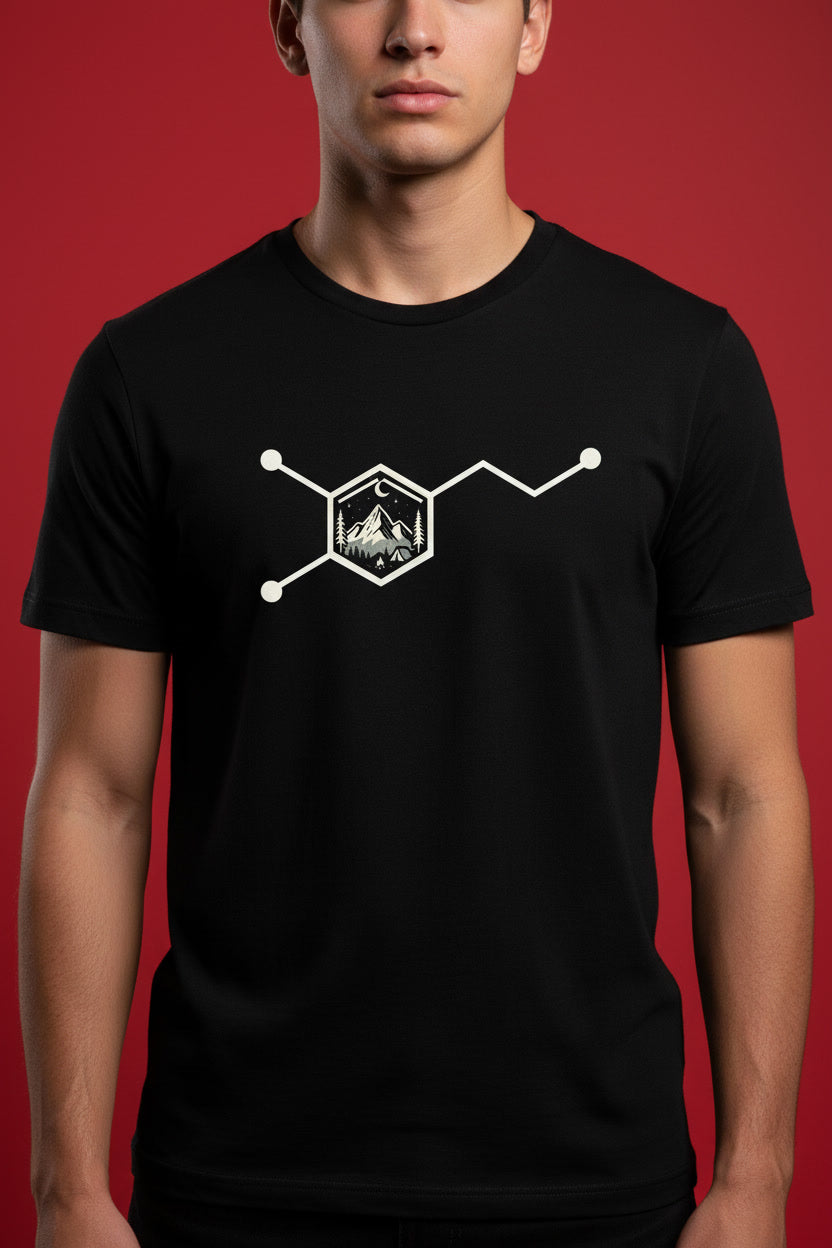 Dopamine Molecule Hiking Camping Science Mountain Adventure