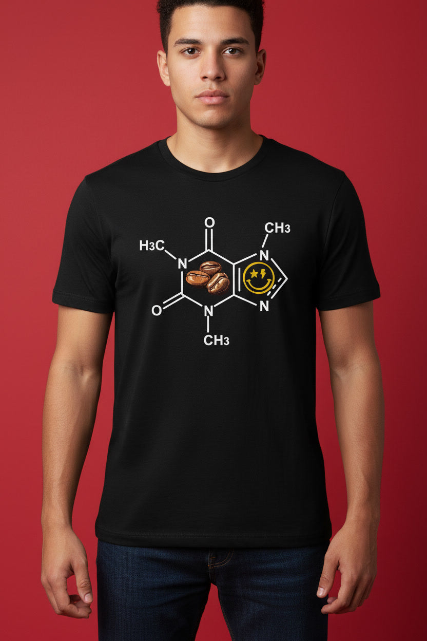 Caffeine Molecule Coffee Beans Nerdy Chemistry Smile