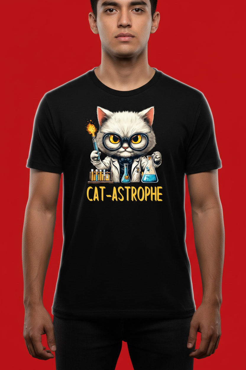 Science Cat Funny CAT-ASTROPHE Chemistry Lab Explosion Kitty
